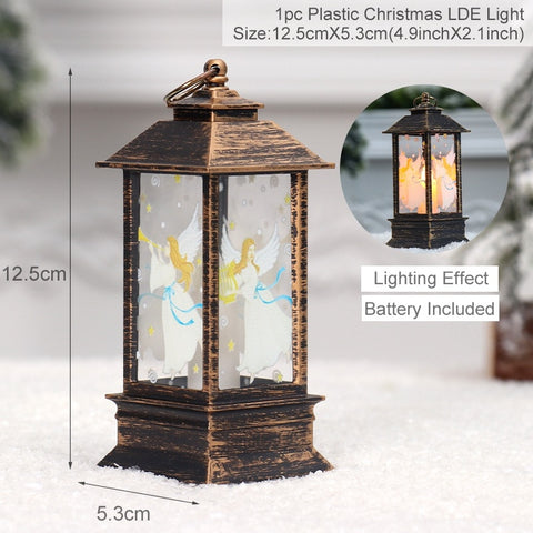 Christmas Lantern Light Merry Christmas Decorations for Home 2022 Navidad Christmas Tree Ornaments Xmas Gifts New Year 2023