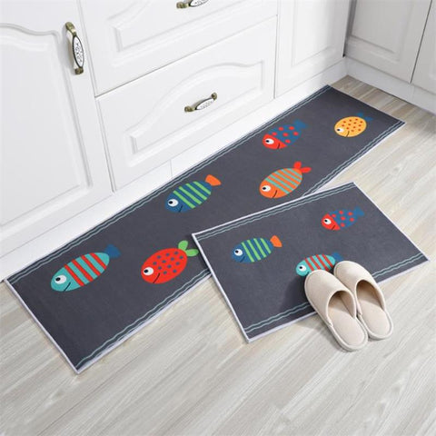 Cartoon Kitchen Carpet Non-Slip Kitchen Mat Area Rugs Absorbent Living Room Bathroom Bath Carpet Entrance Doormat Floor Mat Rug