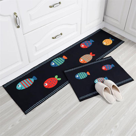 Cartoon Kitchen Carpet Non-Slip Kitchen Mat Area Rugs Absorbent Living Room Bathroom Bath Carpet Entrance Doormat Floor Mat Rug