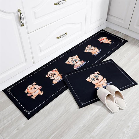 Cartoon Kitchen Carpet Non-Slip Kitchen Mat Area Rugs Absorbent Living Room Bathroom Bath Carpet Entrance Doormat Floor Mat Rug