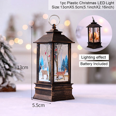 Christmas Lantern Light Merry Christmas Decorations for Home 2022 Navidad Christmas Tree Ornaments Xmas Gifts New Year 2023