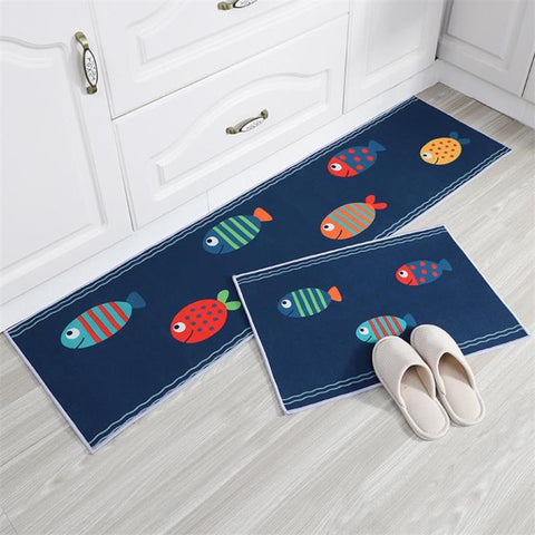 Cartoon Kitchen Carpet Non-Slip Kitchen Mat Area Rugs Absorbent Living Room Bathroom Bath Carpet Entrance Doormat Floor Mat Rug