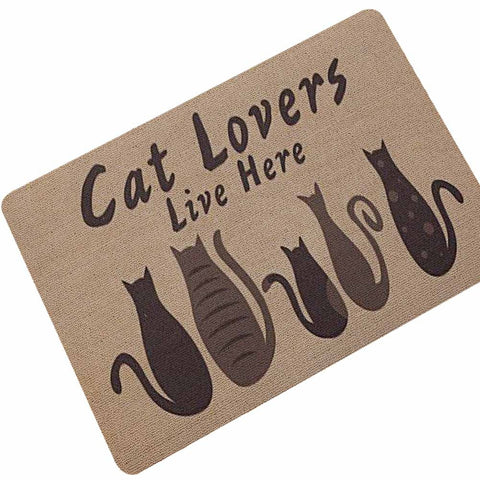 Zeegle Carpet Cat Doormat Outdoor Rugs Rubber Floor Mat Non-slip Kitchen Rug Entrance Mats Absorbent Bathroom Carpet Foot Mat