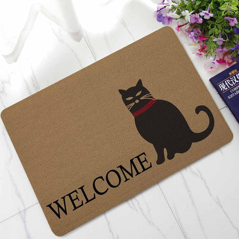 Zeegle Carpet Cat Doormat Outdoor Rugs Rubber Floor Mat Non-slip Kitchen Rug Entrance Mats Absorbent Bathroom Carpet Foot Mat