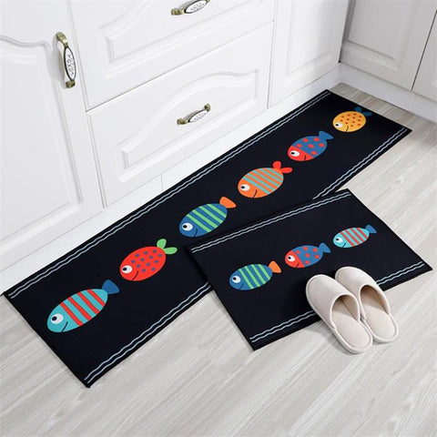 Cartoon Kitchen Carpet Non-Slip Kitchen Mat Area Rugs Absorbent Living Room Bathroom Bath Carpet Entrance Doormat Floor Mat Rug