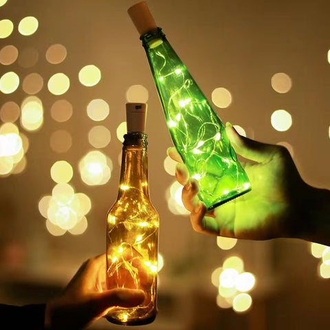 3/5/10/20pcs Wine Bottle Light With Cork LED String Lights Battery Fairy Lights Garland Christmas Party Wedding Bar Decoration