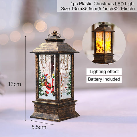 Christmas Lantern Light Merry Christmas Decorations for Home 2022 Navidad Christmas Tree Ornaments Xmas Gifts New Year 2023