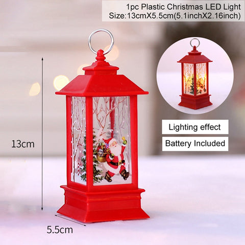 Christmas Lantern Light Merry Christmas Decorations for Home 2022 Navidad Christmas Tree Ornaments Xmas Gifts New Year 2023