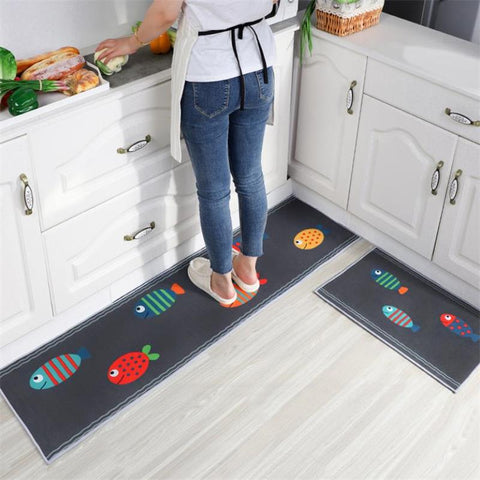 Cartoon Kitchen Carpet Non-Slip Kitchen Mat Area Rugs Absorbent Living Room Bathroom Bath Carpet Entrance Doormat Floor Mat Rug