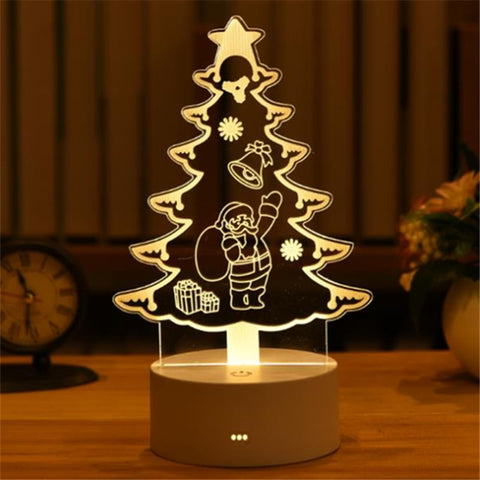 3D Lamp Acrylic USB LED Night Lights Neon Sign Lamp Xmas Christmas Decorations for Home Bedroom Birthday Decor Wedding Gifts