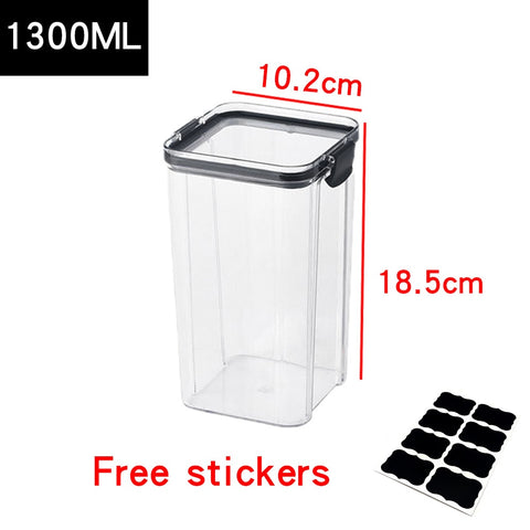 Food Storage Containers Kitchen Storage Organization Kitchen Storage Box Jars Ducts Storage for Kitchen PET Food Storage Box Lid