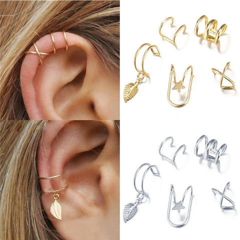 Ear Cuff Gold Leaves