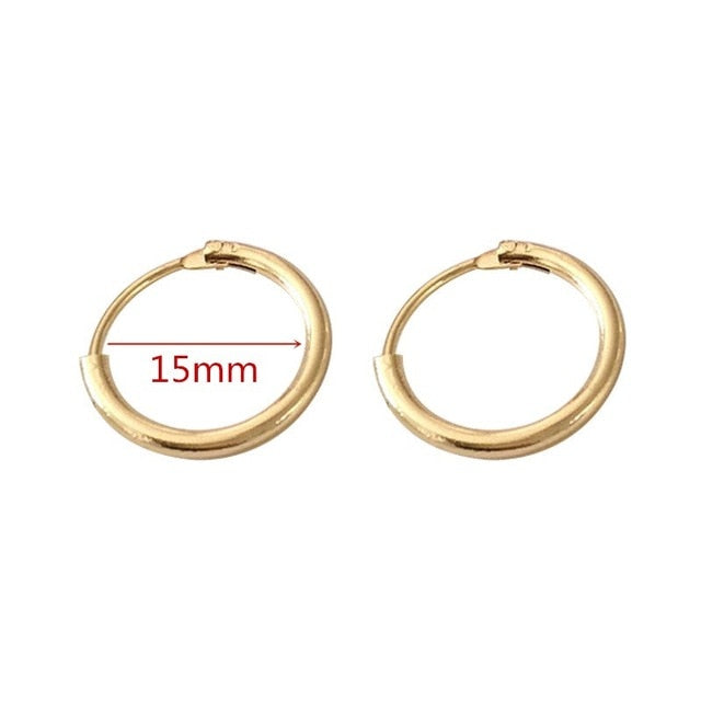 Big Smooth Circle Hoop Earrings