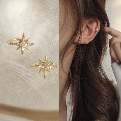 Ear Cuff Gold Leaves Non-Piercing Ear