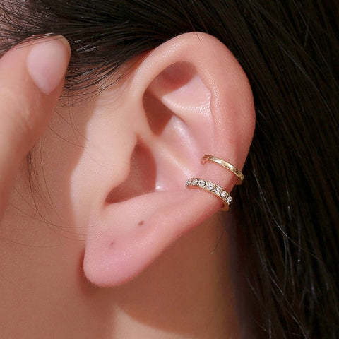 Ear Cuff Gold Leaves Non-Piercing Ear