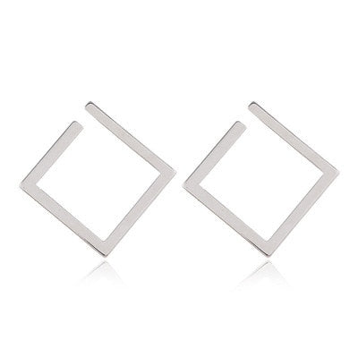 Retro Minimalist Square Earrings