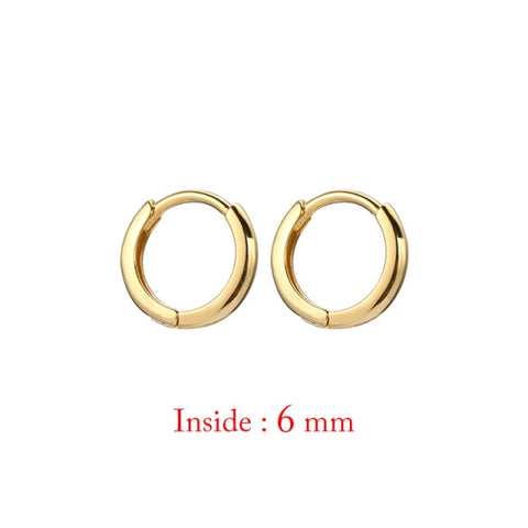 Minimal Glossy Hoop Earrings