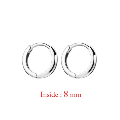 Minimal Glossy Hoop Earrings