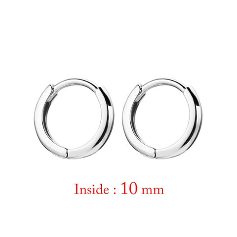 Minimal Glossy Hoop Earrings