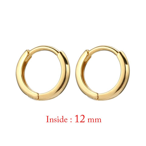 Minimal Glossy Hoop Earrings