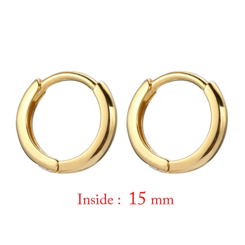 Minimal Glossy Hoop Earrings