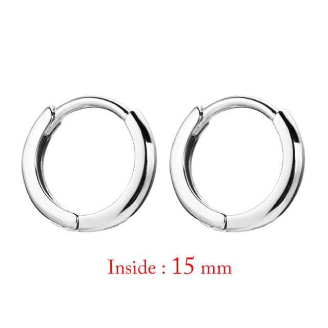 Minimal Glossy Hoop Earrings